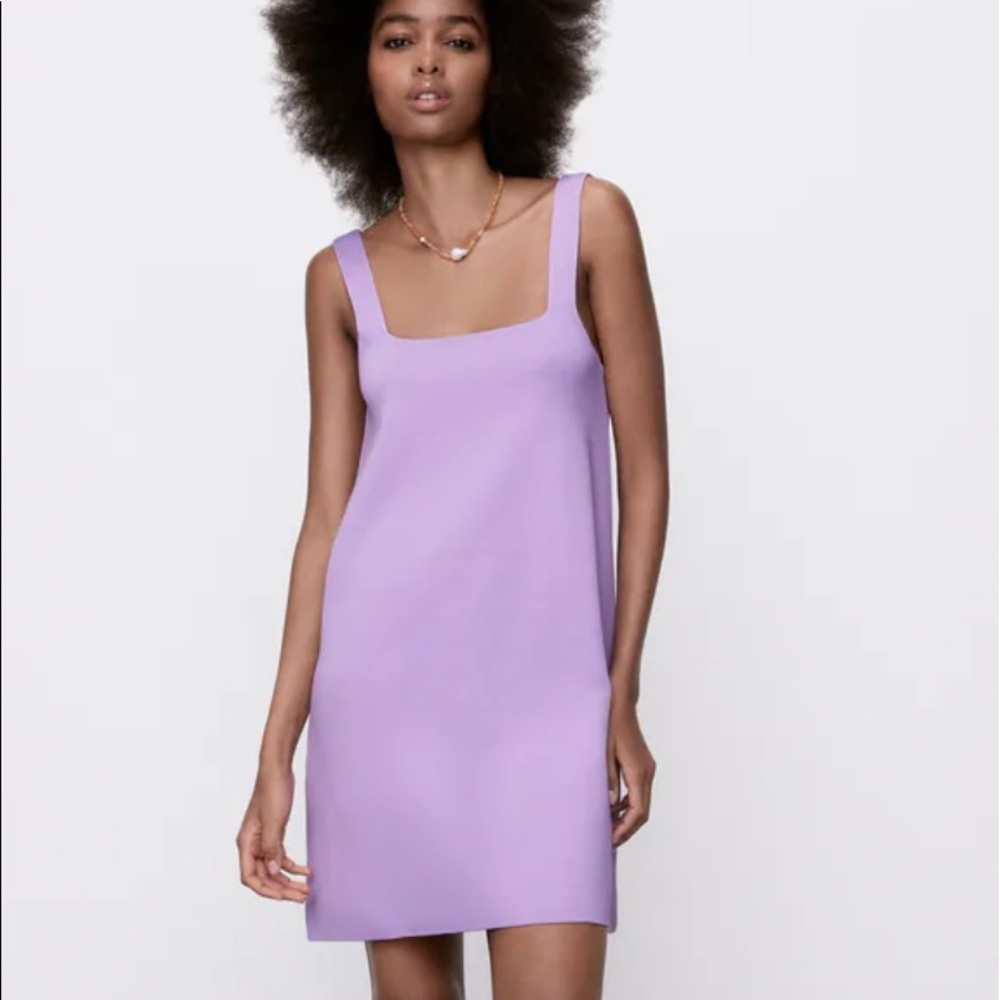 COPY - ZARA LAVENDER KNIT DRESS WITH STRAPS
